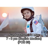 Primary Online Course - Space Kids (POE 03) - English Medium - Sundays (07.00 pm - 08.00 pm) - May, 2026